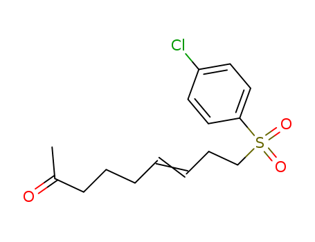 Molecular Structure of 114092-06-7 (6-Nonen-2-one, 9-[(4-chlorophenyl)sulfonyl]-, (E)-)