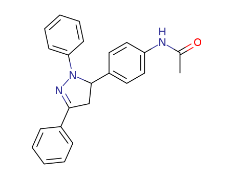 Molecular Structure of 10179-72-3 (Acetamide, N-[4-(4,5-dihydro-1,3-diphenyl-1H-pyrazol-5-yl)phenyl]-)
