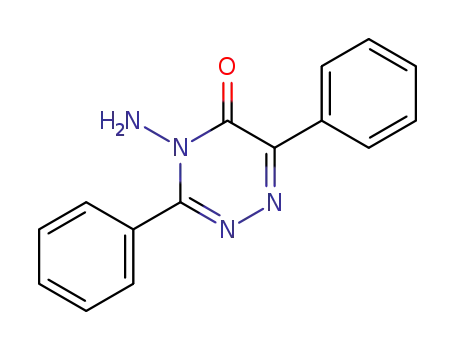 Molecular Structure of 51999-86-1 (1,2,4-Triazin-5(4H)-one, 4-amino-3,6-diphenyl-)