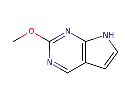 Molecular Structure of 148214-62-4 (1H-Pyrrolo[2,3-d]pyrimidine, 2-methoxy- (9CI))