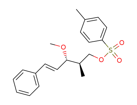 Molecular Structure of 90664-12-3 ((2R,3S,4E)-(-)-(3-Methoxy-2-methyl-5-phenyl-4-pentenyl)-p-toluolsulfonat)