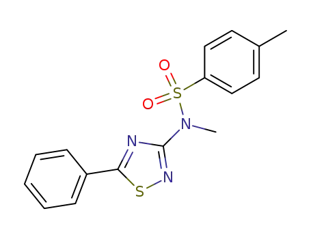 Molecular Structure of 89879-97-0 (Benzenesulfonamide, N,4-dimethyl-N-(5-phenyl-1,2,4-thiadiazol-3-yl)-)