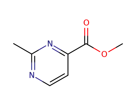 Molecular Structure of 73955-55-2 (4-Pyrimidinecarboxylicacid,2-methyl-,methylester(9CI))