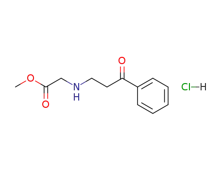 Molecular Structure of 78399-59-4 (Glycine, N-(3-oxo-3-phenylpropyl)-, methyl ester, hydrochloride)