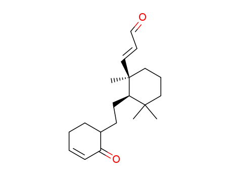 Molecular Structure of 92830-64-3 ((+/-)-(1'RS,2'RS)-(E)-3-<1',3',3'-trimethyl-2'-<2-(2-oxocyclohex-3-enyl)ethyl>cyclohexyl>acrylaldehyde)