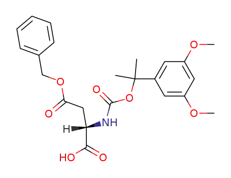 Molecular Structure of 70082-73-4 (L-Aspartic acid, N-[[1-(3,5-dimethoxyphenyl)-1-methylethoxy]carbonyl]-,
4-(phenylmethyl) ester)