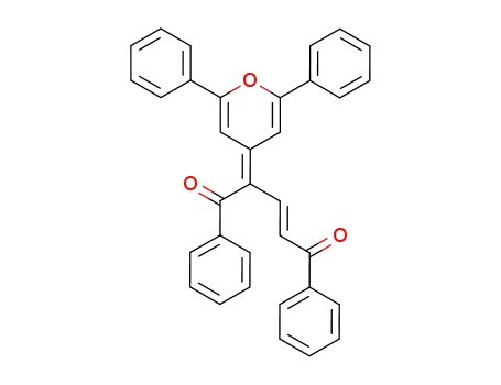 Molecular Structure of 63257-52-3 (2-Pentene-1,5-dione,
4-(2,6-diphenyl-4H-pyran-4-ylidene)-1,5-diphenyl-, (E)-)