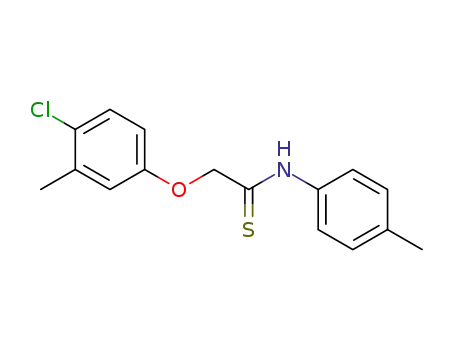 Molecular Structure of 141079-27-8 (Ethanethioamide, 2-(4-chloro-3-methylphenoxy)-N-(4-methylphenyl)-)
