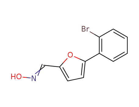 Molecular Structure of 88649-65-4 (2-Furancarboxaldehyde, 5-(2-bromophenyl)-, oxime)