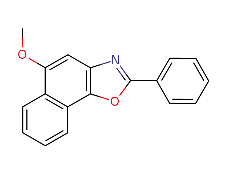 Molecular Structure of 90908-06-8 (Naphth[2,1-d]oxazole, 5-methoxy-2-phenyl-)