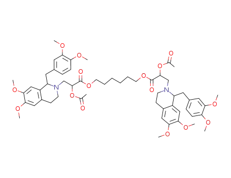 2-Acetoxy-3-[1-(3,4-dimethoxy-benzyl)-6,7-dimethoxy-3,4-dihydro-1H-isoquinolin-2-yl]-propionic acid 6-{2-acetoxy-3-[1-(3,4-dimethoxy-benzyl)-6,7-dimethoxy-3,4-dihydro-1H-isoquinolin-2-yl]-propionyloxy}-hexyl ester