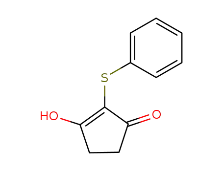 Molecular Structure of 90036-83-2 (2-Cyclopenten-1-one, 3-hydroxy-2-(phenylthio)-)