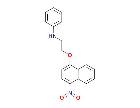 Molecular Structure of 103769-08-0 (Benzenamine, N-[2-[(4-nitro-1-naphthalenyl)oxy]ethyl]-)