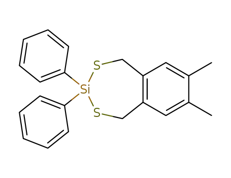 Molecular Structure of 135419-30-6 (9,10-Dimethyl-2,2-diphenyl-5,6-benzo-1,3,2-dithiasilepine)