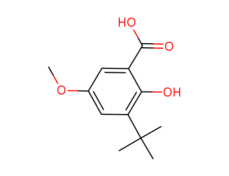 Benzoicacid, 3-(1,1-dimethylethyl)-2-hydroxy-5-methoxy- cas  6291-15-2