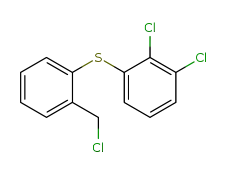 Molecular Structure of 79962-31-5 (Benzene, 1,2-dichloro-3-[[2-(chloromethyl)phenyl]thio]-)
