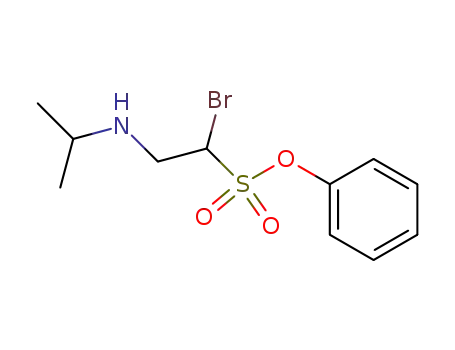 Molecular Structure of 87975-10-8 (Ethanesulfonic acid, 1-bromo-2-[(1-methylethyl)amino]-, phenyl ester)