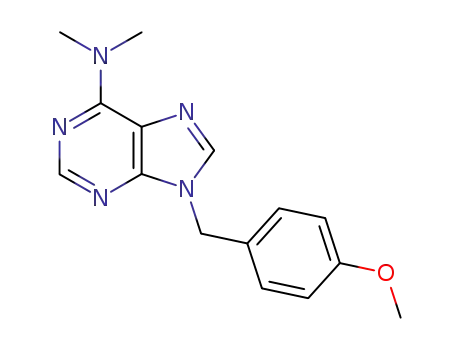 Molecular Structure of 112089-06-2 (9-(4-methoxybenzyl)-N,N-dimethyl-9H-purin-6-amine)