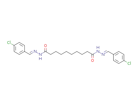 Molecular Structure of 148228-53-9 (N'~1~,N'~10~-bis(4-chlorobenzylidene)decanedihydrazide)