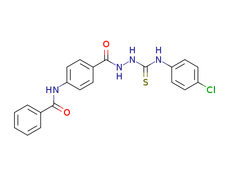 Molecular Structure of 146305-37-5 (Benzoic acid, 4-(benzoylamino)-,
2-[[(4-chlorophenyl)amino]thioxomethyl]hydrazide)