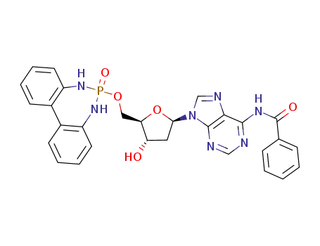 N-{9-[(2R,4S,5R)-4-Hydroxy-5-(6-oxo-6,7-dihydro-5H-5,7-diaza-6λ<sup>5</sup>-phospha-dibenzo[a,c]cyclohepten-6-yloxymethyl)-tetrahydro-furan-2-yl]-9H-purin-6-yl}-benzamide