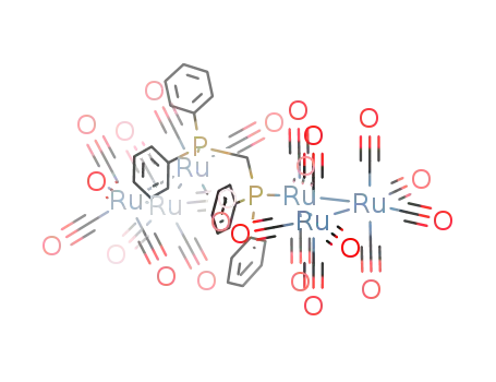 Molecular Structure of 86277-00-1 ((Ru<sub>3</sub>(CO)11)2((C<sub>6</sub>H<sub>5</sub>)2PCH<sub>2</sub>P(C<sub>6</sub>H<sub>5</sub>)2))