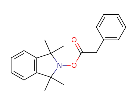 Molecular Structure of 113086-88-7 (1H-Isoindole, 2,3-dihydro-1,1,3,3-tetramethyl-2-[(phenylacetyl)oxy]-)