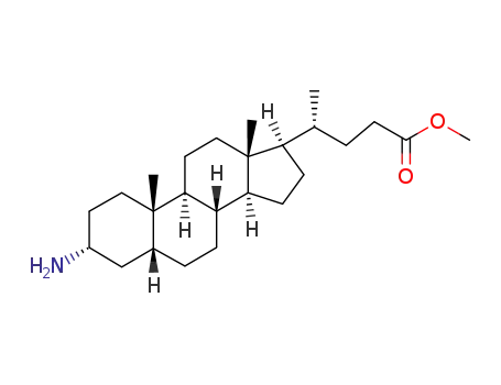 Molecular Structure of 106697-49-8 (3α-amino-5β-colanato di metile)