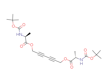 Molecular Structure of 125376-21-8 ((S)-2-tert-Butoxycarbonylamino-propionic acid 6-((S)-2-tert-butoxycarbonylamino-propionyloxy)-hexa-2,4-diynyl ester)