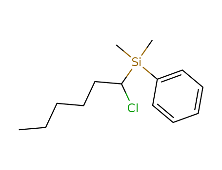 Molecular Structure of 135987-51-8 (Silane, (1-chlorohexyl)dimethylphenyl-)