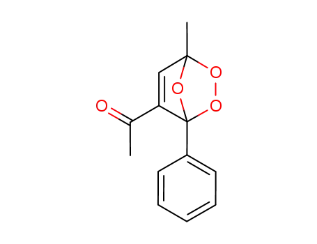 Molecular Structure of 90043-57-5 (Ethanone,
1-(1-methyl-4-phenyl-2,3,7-trioxabicyclo[2.2.1]hept-5-en-5-yl)-)
