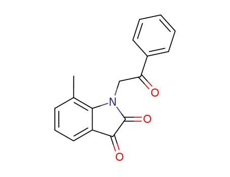 Molecular Structure of 75822-45-6 (1H-Indole-2,3-dione, 7-methyl-1-(2-oxo-2-phenylethyl)-)
