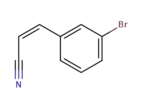 Molecular Structure of 81020-61-3 (2-Propenenitrile, 3-(3-bromophenyl)-, (Z)-)