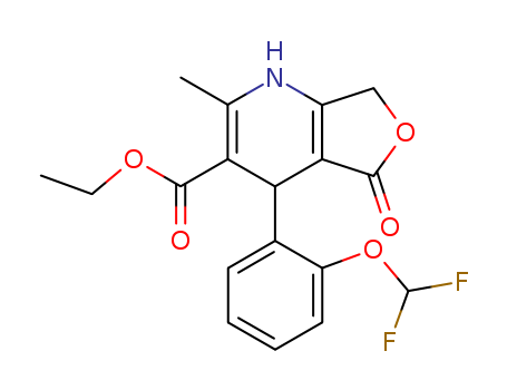 89289-93-0,ethyl 4-[2-(difluoromethoxy)phenyl]-2-methyl-5-oxo-1,4,5,7-tetrahydrofuro[3,4-b]pyridine-3-carboxylate,4-[2-(DIFLUOROMETHOXY)PHENYL]-1,4,5,7- TETRAHYDRO-2-METHYL-5-OXO-FURO[3,4-B]PYRIDINE-3-CARBOXYLIC ACID ETHYL ESTER;