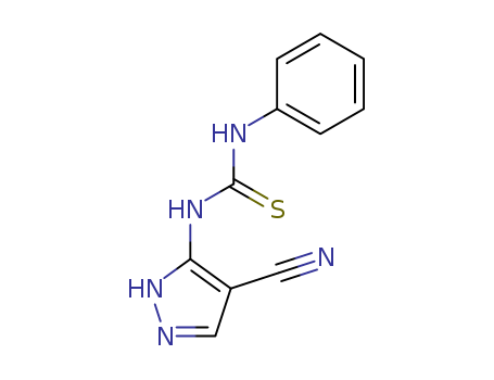 Molecular Structure of 128854-08-0 (Thiourea, N-(4-cyano-1H-pyrazol-3-yl)-N'-phenyl-)