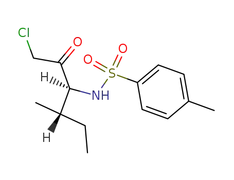 Molecular Structure of 72676-78-9 (N-[(1R,2R)-1-(chloroacetyl)-2-methylbutyl]-4-methylbenzenesulfonamide)