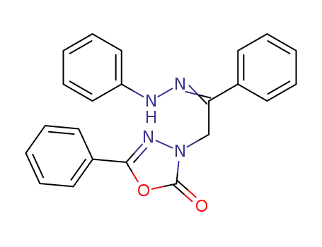 1,3,4-Oxadiazol-2(3H)-one,
5-phenyl-3-[2-phenyl-2-(phenylhydrazono)ethyl]-