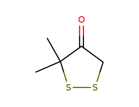 Molecular Structure of 62738-29-8 (3,3-dimethyl-1,2-dithiolan-4-one)