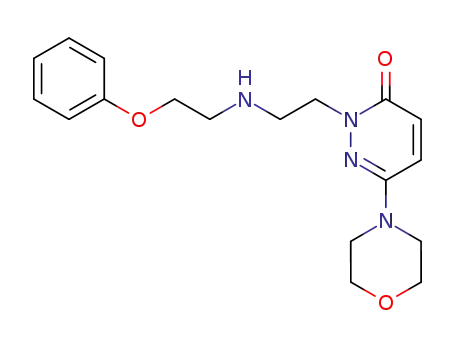 Molecular Structure of 110696-62-3 (3(2H)-Pyridazinone,6-(4-morpholinyl)-2-[2-[(2-phenoxyethyl)amino]ethyl]-)