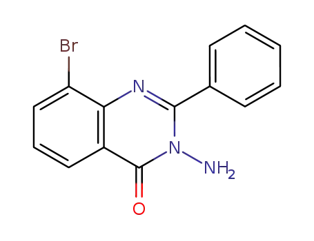 Molecular Structure of 89258-54-8 (4(3H)-Quinazolinone, 3-amino-8-bromo-2-phenyl-)