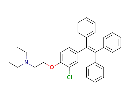 Molecular Structure of 76119-81-8 ([2-(2-Chloro-4-triphenylvinyl-phenoxy)-ethyl]-diethyl-amine)