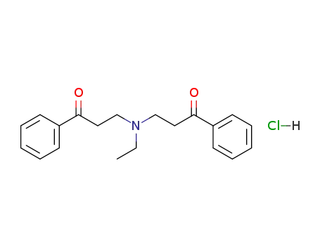 Molecular Structure of 13721-12-5 (1-Propanone, 3,3'-(ethylimino)bis[1-phenyl-, hydrochloride)