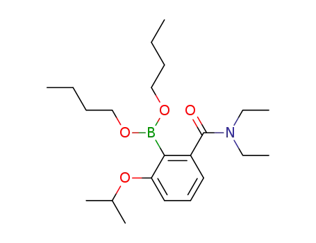 Molecular Structure of 132464-56-3 (di-n-butyl B-<2-isopropoxy-6-(N,N-diethylcarboxamido)phenyl>boronate)