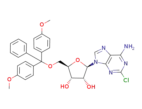 Molecular Structure of 119530-57-3 (2-Chloro-5'-O-(4,4'-dimethoxytrityl)adenosine)