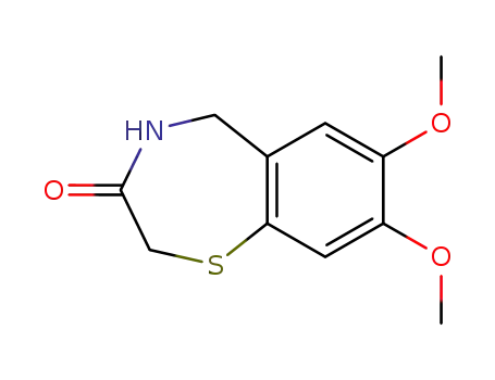 Molecular Structure of 103693-30-7 (1,4-Benzothiazepin-3(2H)-one, 4,5-dihydro-7,8-dimethoxy-)