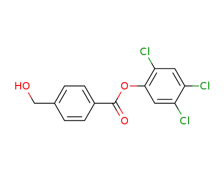 Molecular Structure of 76571-67-0 (Benzoic acid, 4-(hydroxymethyl)-, 2,4,5-trichlorophenyl ester)