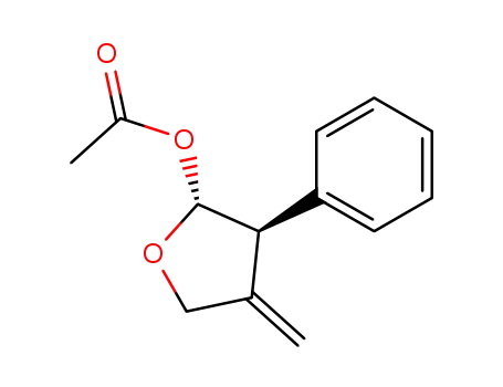 Acetic acid (2R,3S)-4-methylene-3-phenyl-tetrahydro-furan-2-yl ester