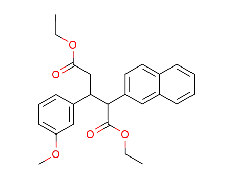 Molecular Structure of 94146-68-6 (Pentanedioic acid, 3-(3-methoxyphenyl)-2-(2-naphthalenyl)-, diethyl
ester)