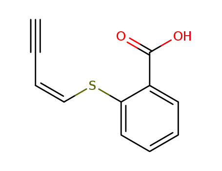 Molecular Structure of 81157-25-7 (1-o-carboxyphenylthio-1-buten-3-yne)