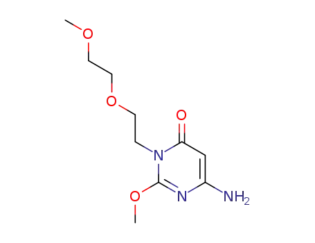 Molecular Structure of 484682-45-3 (4(3H)-Pyrimidinone, 6-amino-2-methoxy-3-[2-(2-methoxyethoxy)ethyl]-)